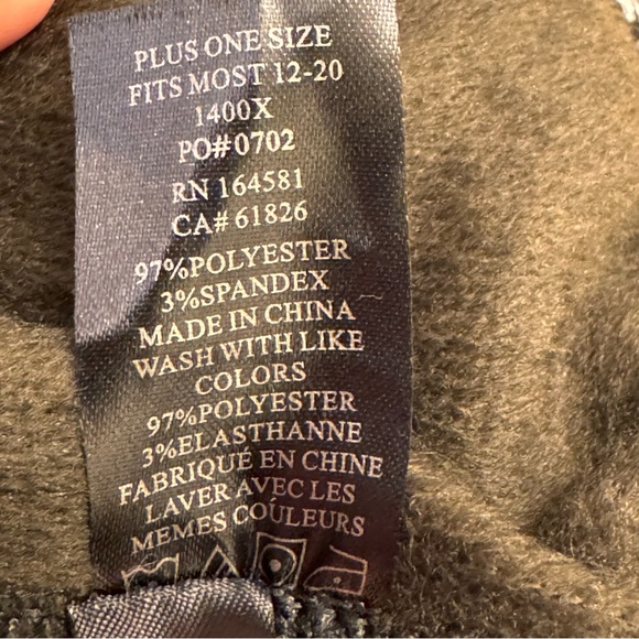 Just Cozy Women’s Leggings Plus Size 12-20 Gray Black Fleece Lined - Picture 10 of 14